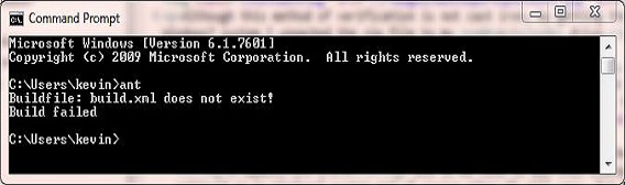 accept ant in command window accept ant in command window