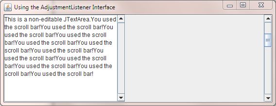 run OurAdjustmentListener class run OurAdjustmentListener class