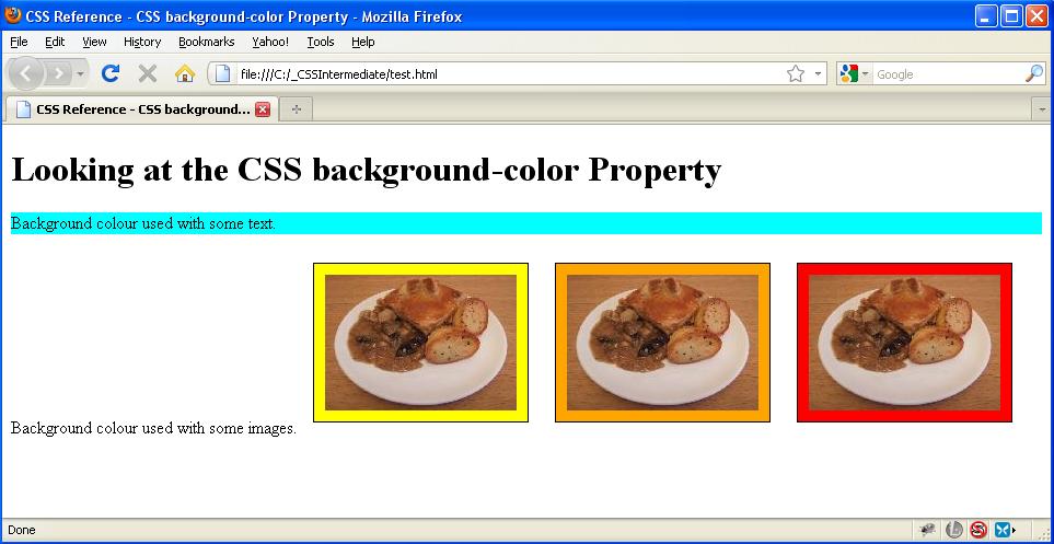 background color background color