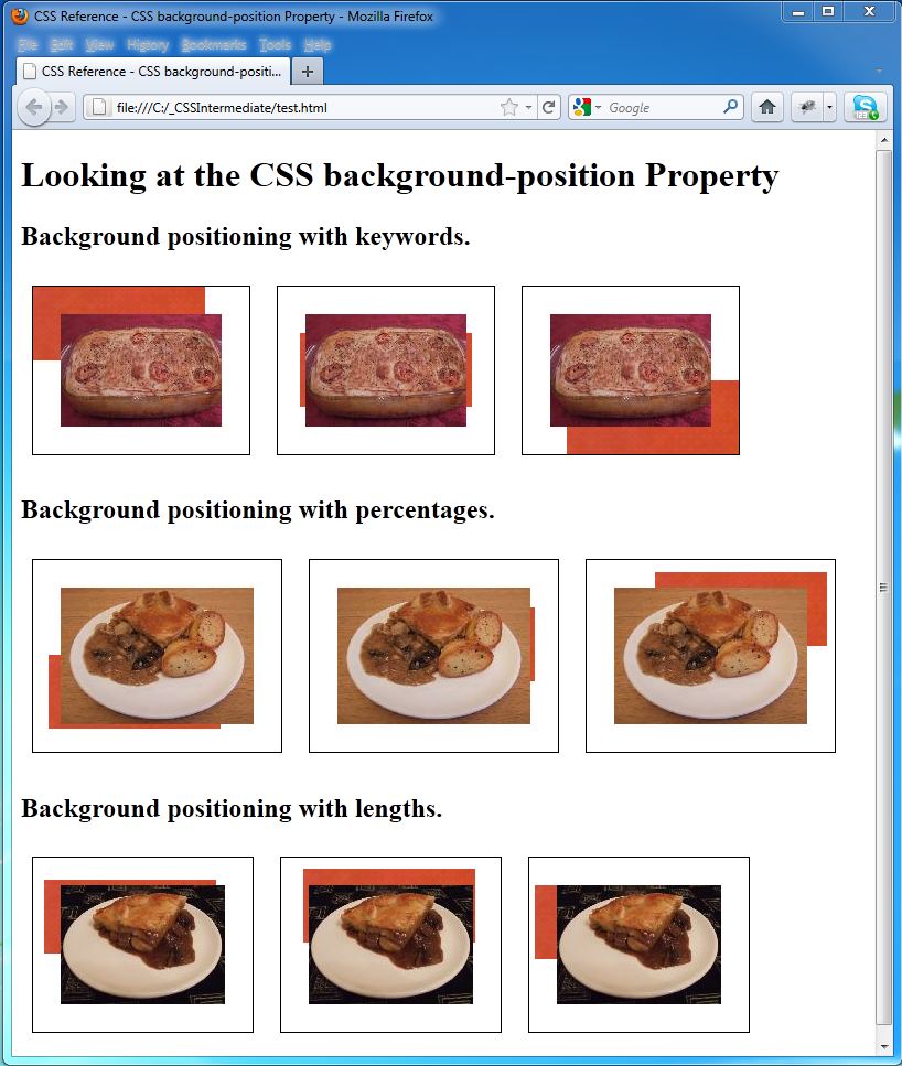 background position background position