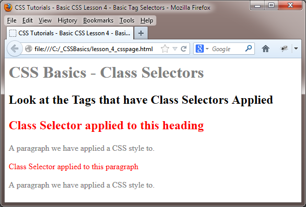 basic selectors review basic selectors review