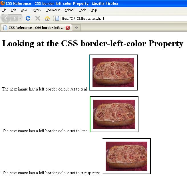border left-color border left