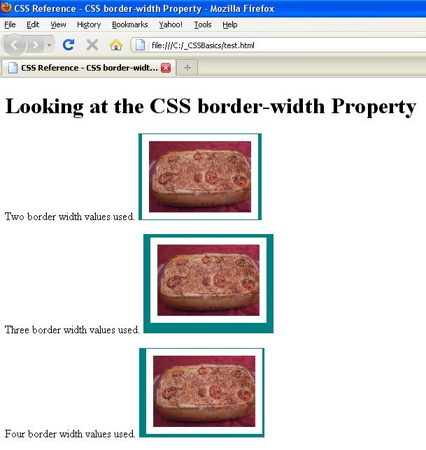 border width border width