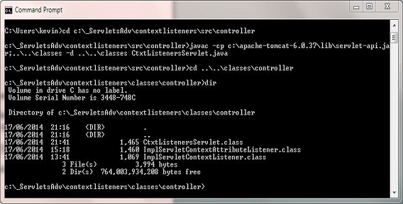 compile CtxtListenersServlet class compile CtxtListenersServlet class