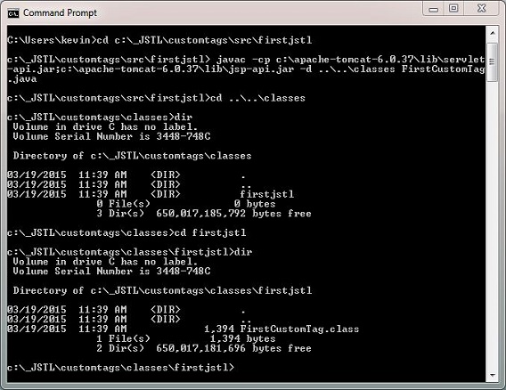 compile FirstCustomTag class compile FirstCustomTag class