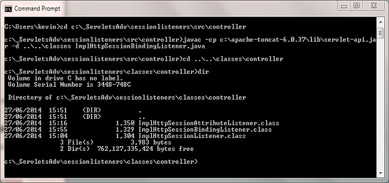 compile ImplHttpSessionBindingListener class compile ImplHttpSessionBindingListener class