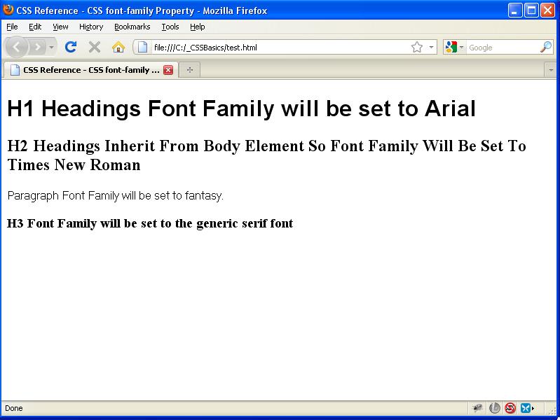 font-family font-family
