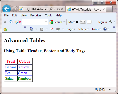 ie advanced tables ie advanced tables