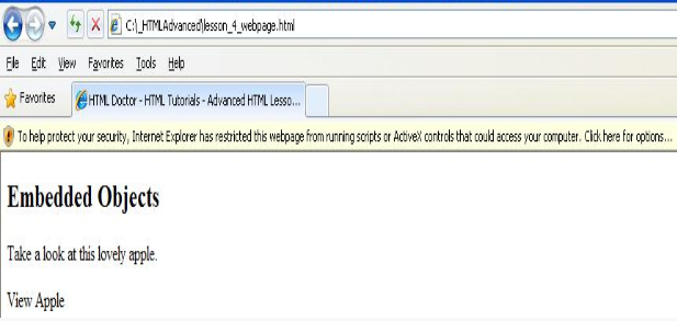 ie blocked object ie blocked object