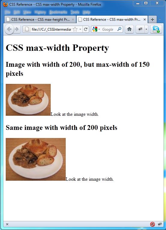 max-width max-width