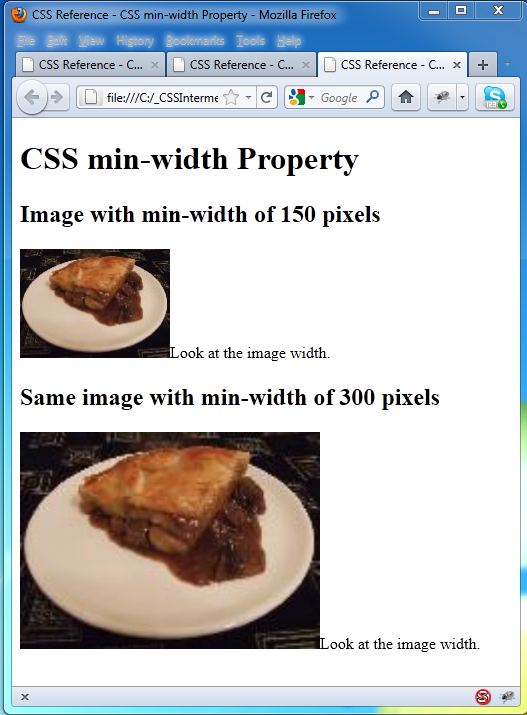 min-width min-width