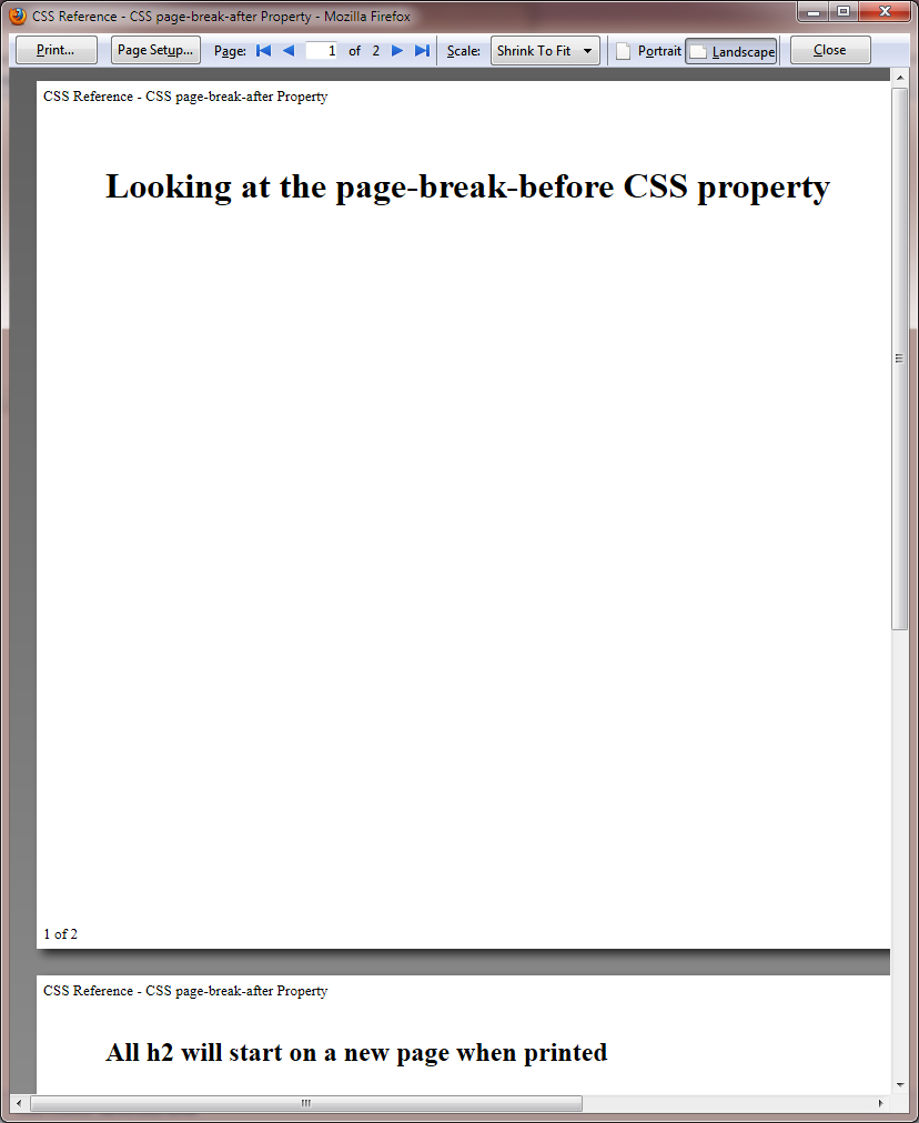 page-break-before page-break-before