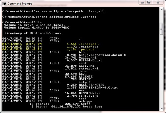 Rename classpath and project files Rename classpath and project files