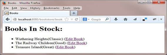 run BookStoreServlet class run BookStoreServlet class