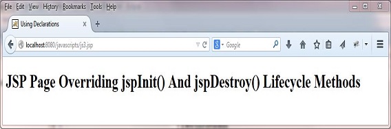 run declaration JSP run declaration JSP