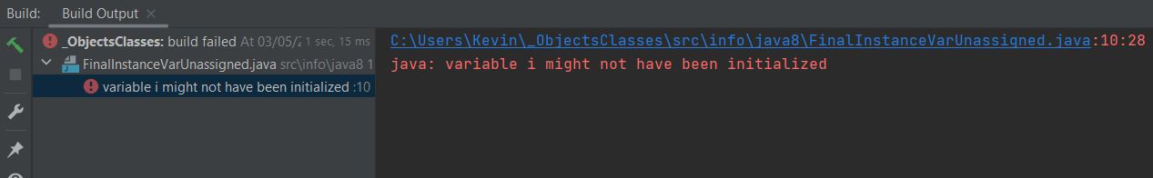 run final instance variable run final instance variable