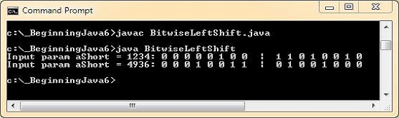 run bitwise left shift run bitwise left shift