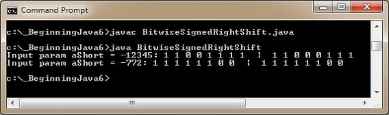 run bitwise signed right shift run bitwise signed right shift