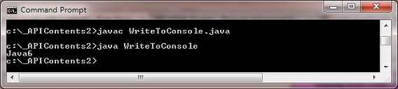 run write to console run write o console