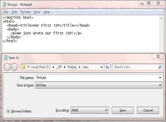 Save First JSP Save First JSP
