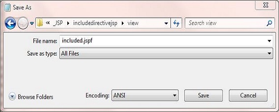 Save included JSP Save included JSP