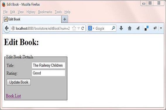 Select 2 BookStoreServlet class Select 2 BookStoreServlet class