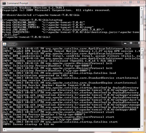 Tomcat7 startup Tomcat7 startup