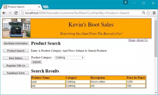 visitor product search