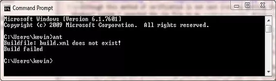 accept ant in command window accept ant in command window