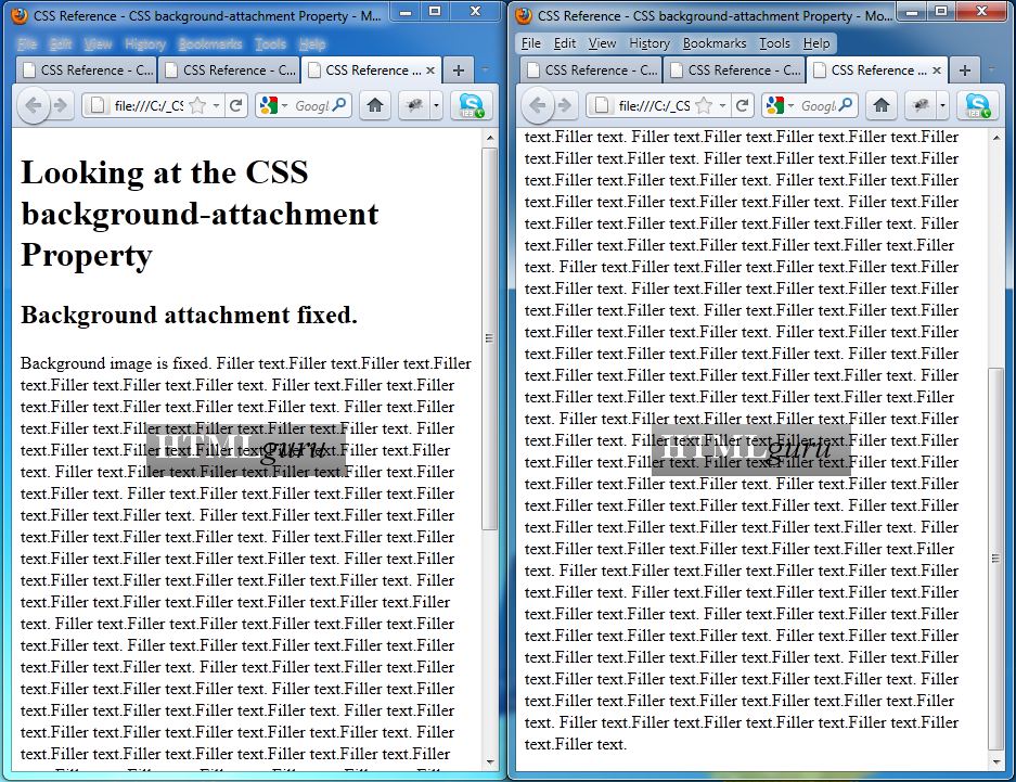 Css Background Attachment Property