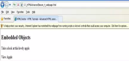 ie blocked object ie blocked object