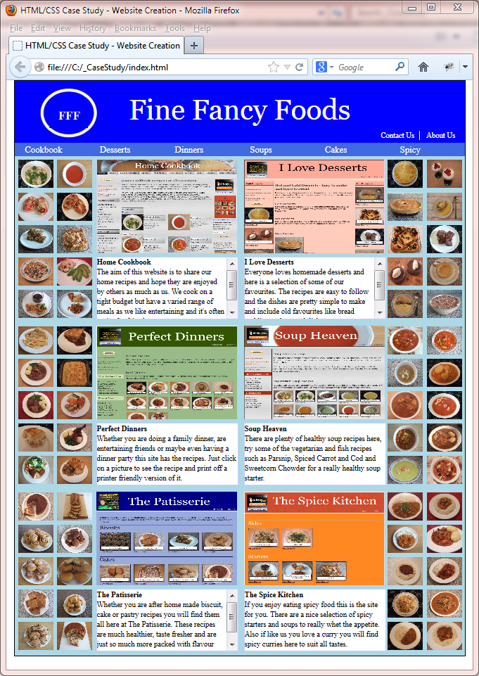 HTML/CSS Case Study Right Sidebar