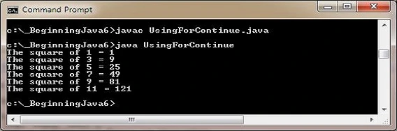run for using continue run for using continue